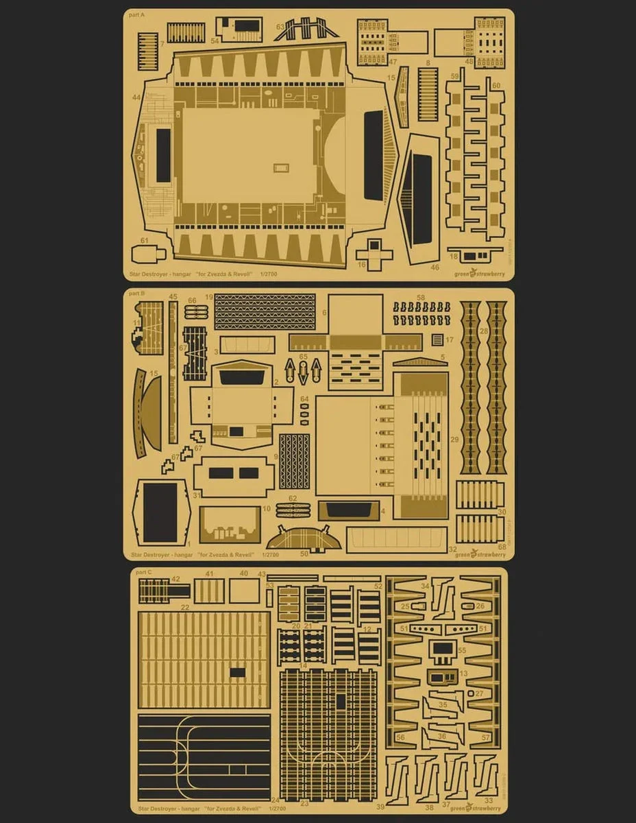 1/2700 Green Strawberry Star Destroyer - Hangar Bay 3617