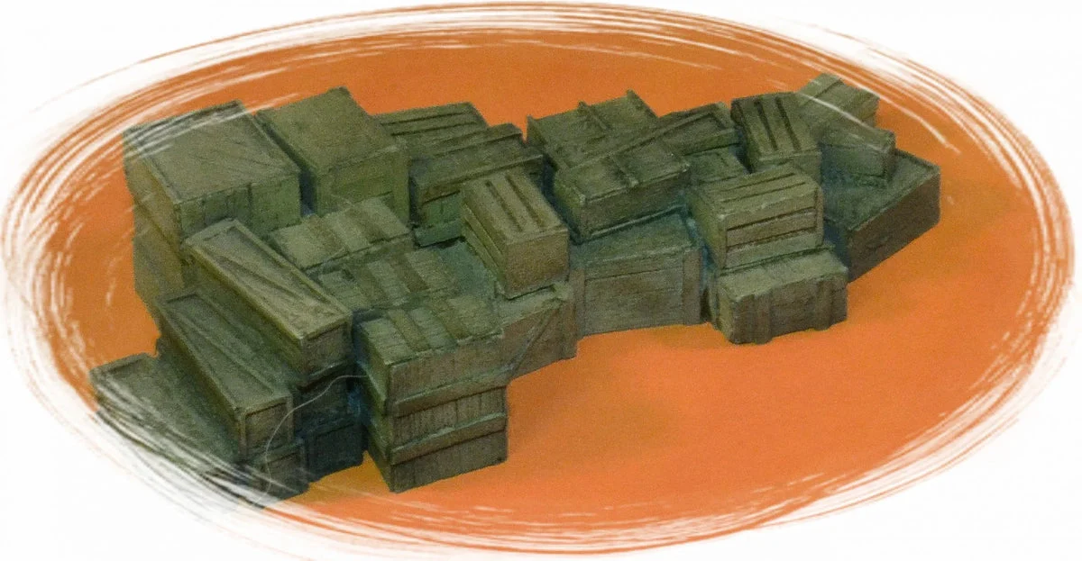 O Bar Mills Large Crate Stack 4019 - Bar Mills Models