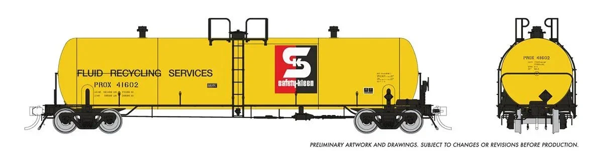 HO Rapido Procor 20k Gal Tank Car: Safety Kleen (PROX): 6-Pack - 135017
