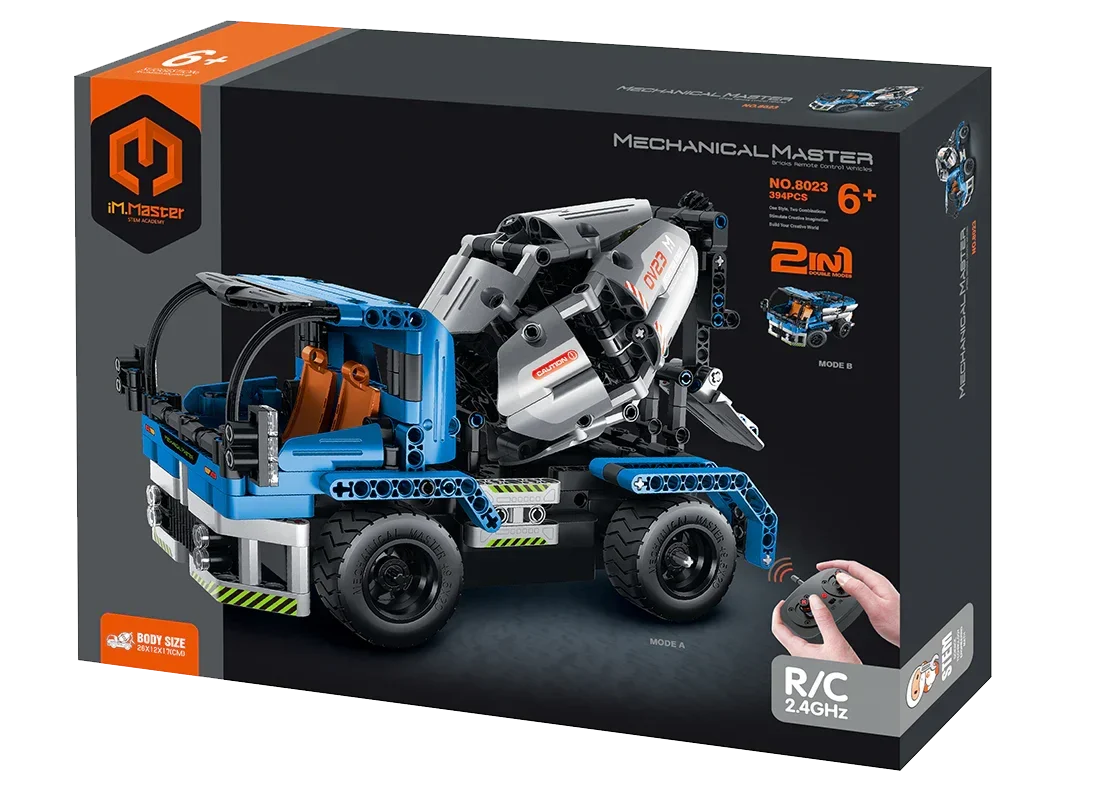 Mechanical Master Tech Brick 2in1 R/C Cement Mixer Kit (394 pcs) 8023