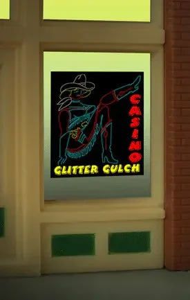 Miller Engineering Glitter Gulch Window Sign 9055
