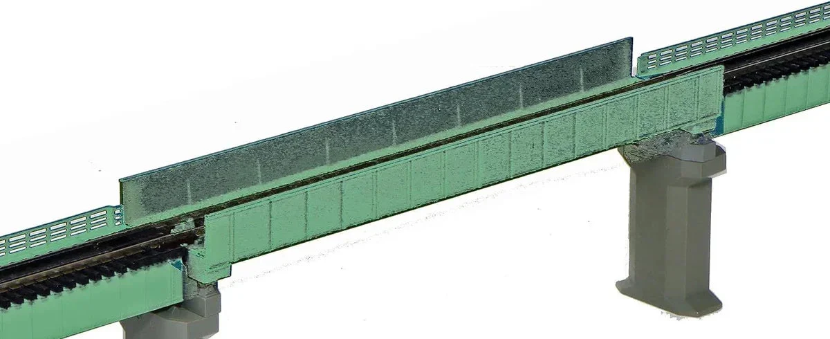 N Kato Single Track Plate Girder Bridge (Light Green) 20449
