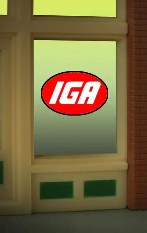 O/HO Miller Engineering IGA Window Sign 8915