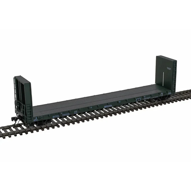 HO Atlas 51'6" Bulkhead Flat Car British Columbia Railway [BC Rail] #19015 - 20007092