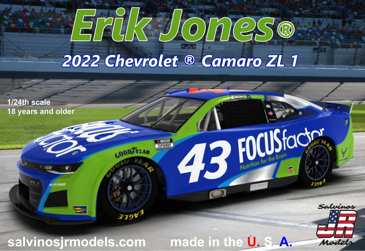 1/24 Salvino GMS Racing Erik Jones 2022 Camaro – Primary Livery 31608 - Salvino JR Models