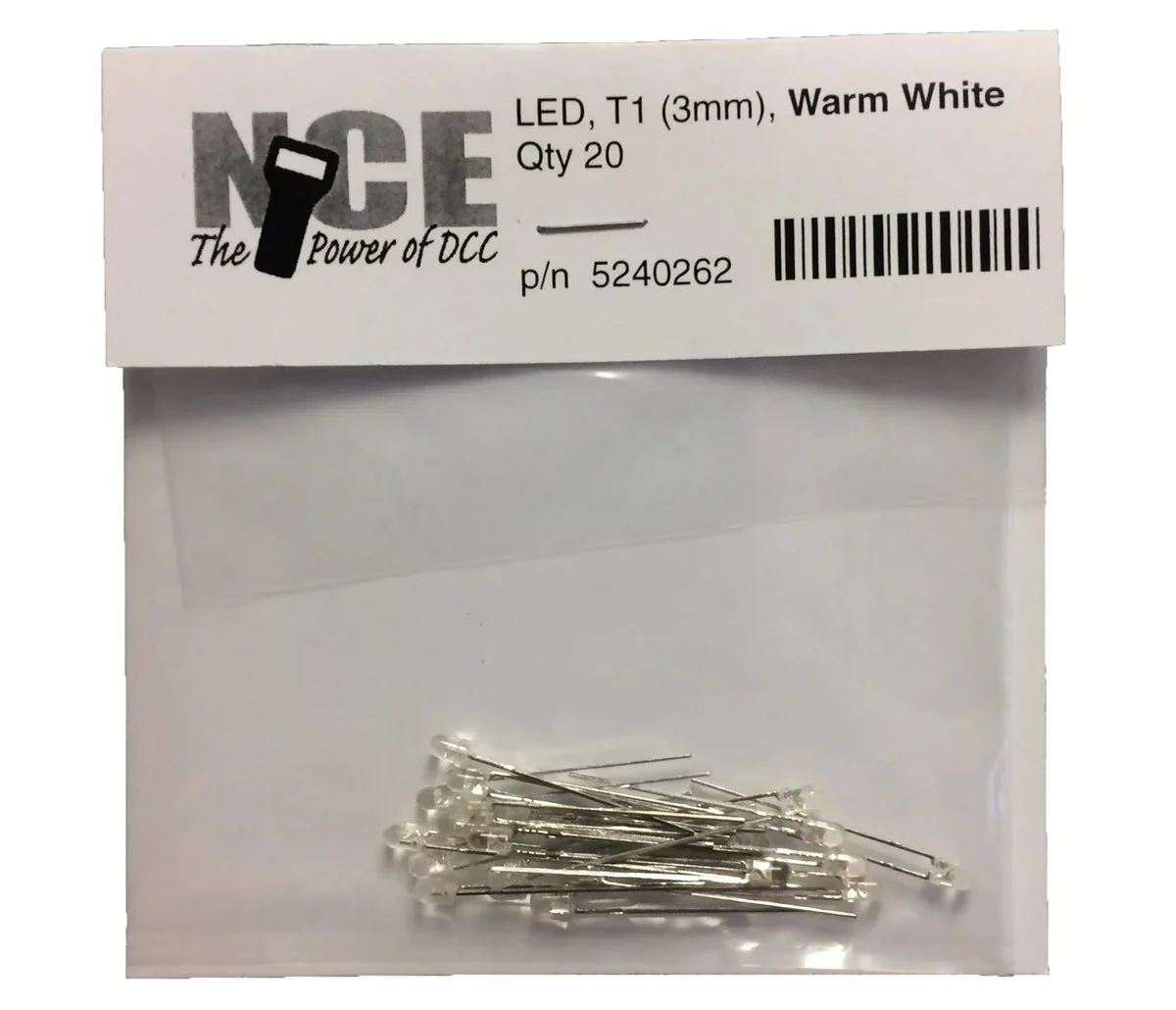 NCE Warm White LED 3mm (20 pcs) 0262 - NCE Corporation