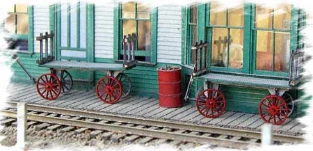 HO Bar Mills Twin Baggage Carts 782 - Bar Mills Models