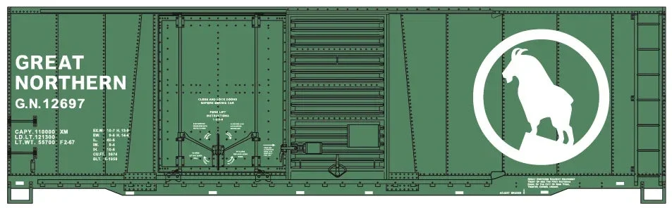 HO Accurail Great Northern 40' Combination Door Riveted Steel Boxcar 81813