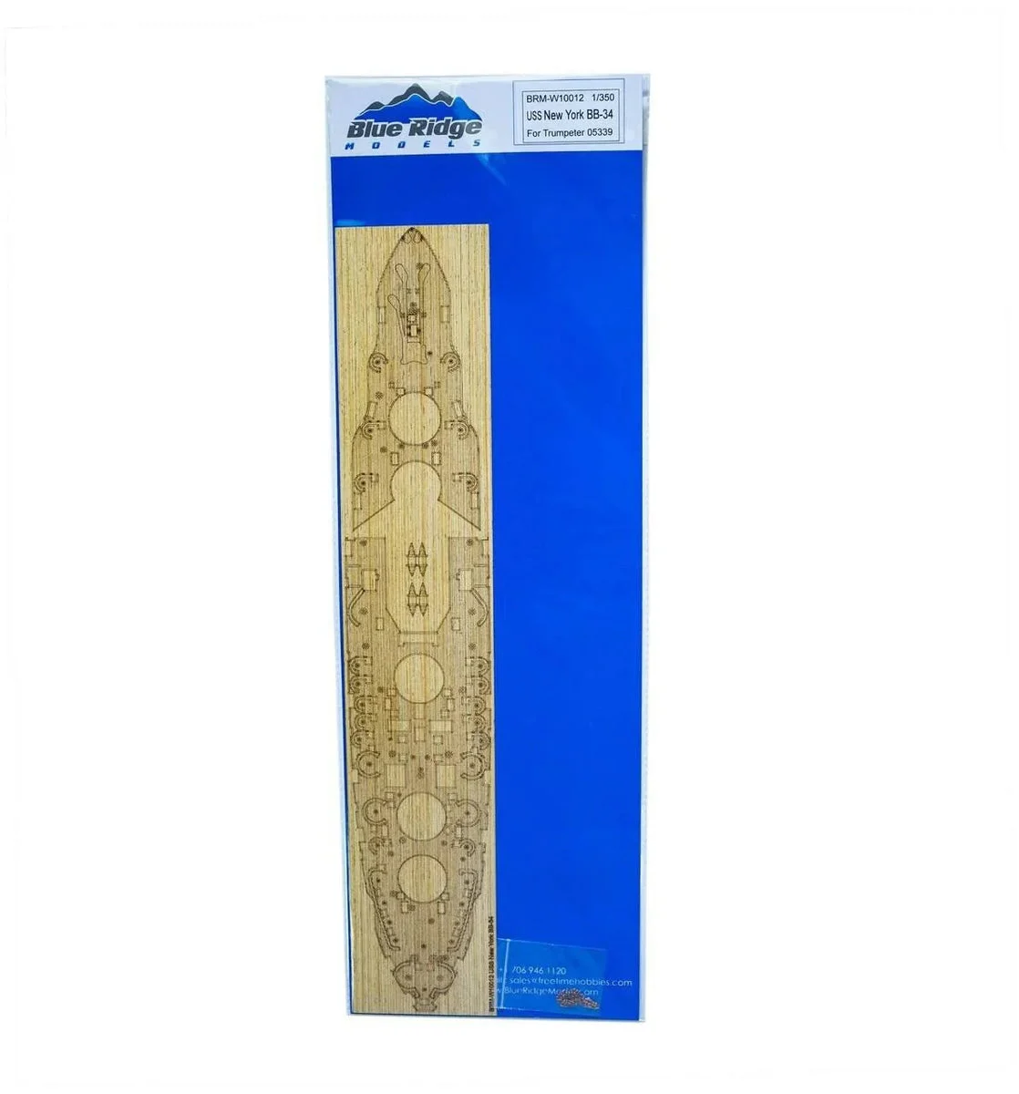 1/350 Blue Ridge Models USS New York BB-34 Wood Deck For Trumpeter W10012