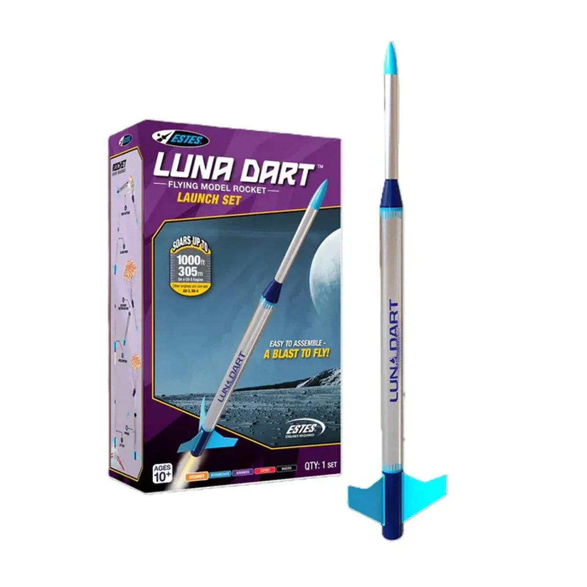 Estes Luna Dart Flying Model Rocket Launch Set 3236 - Estes Rockets