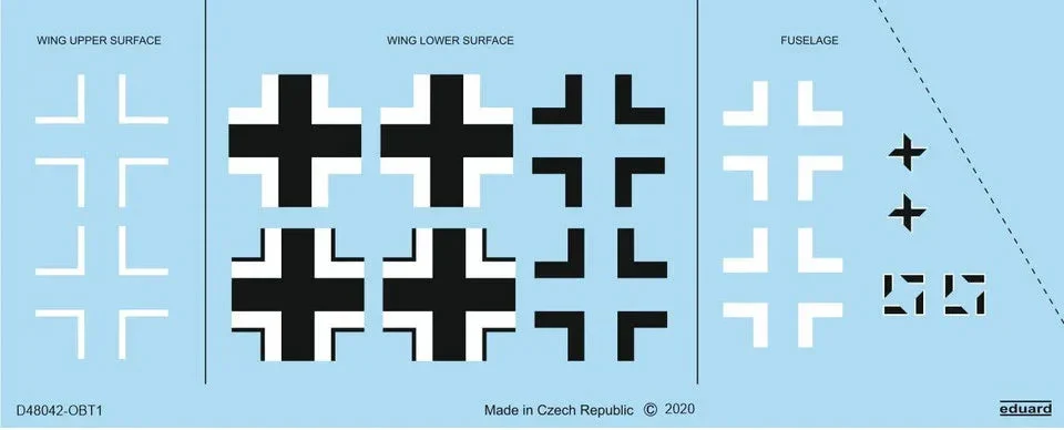 1/48 Eduard Bf 109G-10 Erla national insignia for EDUARD D48042