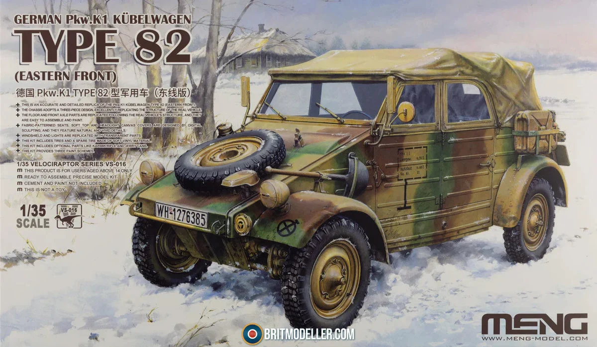 1/35 Meng Model German Pkw.K1 Kübelwagen Type 82 VS016 - Meng Models