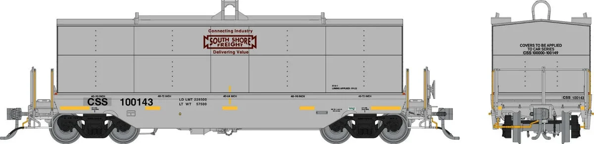 HO Rapido Greenbrier Coil Car: South Shore Freight: Single Car 168005A - Rapido Trains