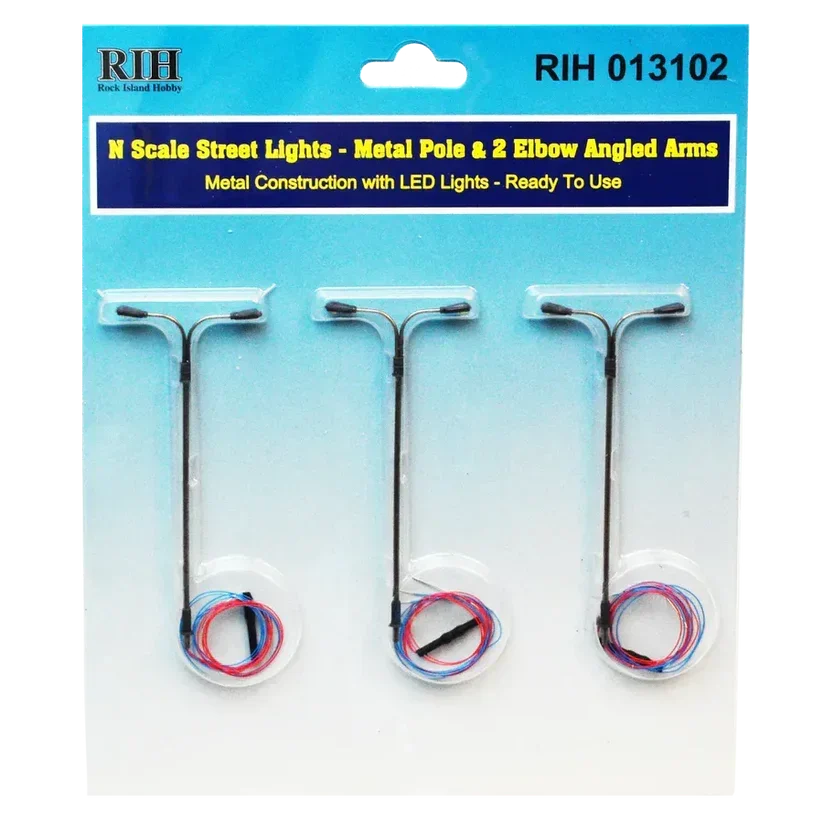 N Rock Island Metal Poles & 2 Elbow Arms 13102 - Rock Island Hobby
