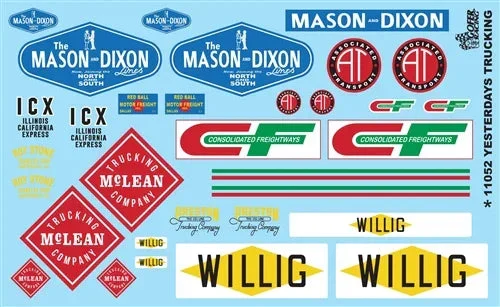 1/24-1/25 Gofer Yesterdays Trucking Model Car Decal Sheet 11052