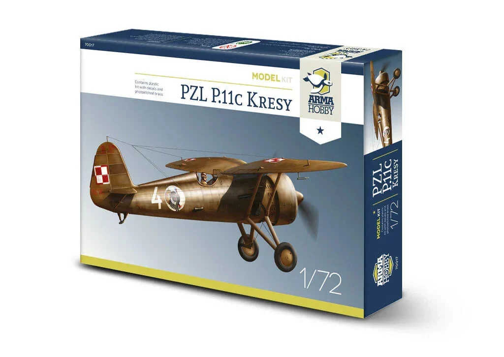 1/72 Arma Hobby PZL P.11C Kresy Model Kit 70017