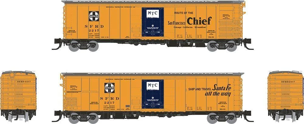 N Rapido Santa Fe RR-61 Mechanical Reefer: San Francisco Chief Slogan: 4-Pack 561009