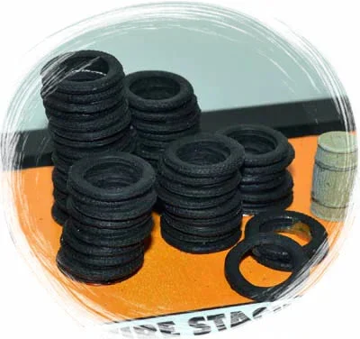 O Bar Mills Stacks of Tires 4012 - Bar Mills Models