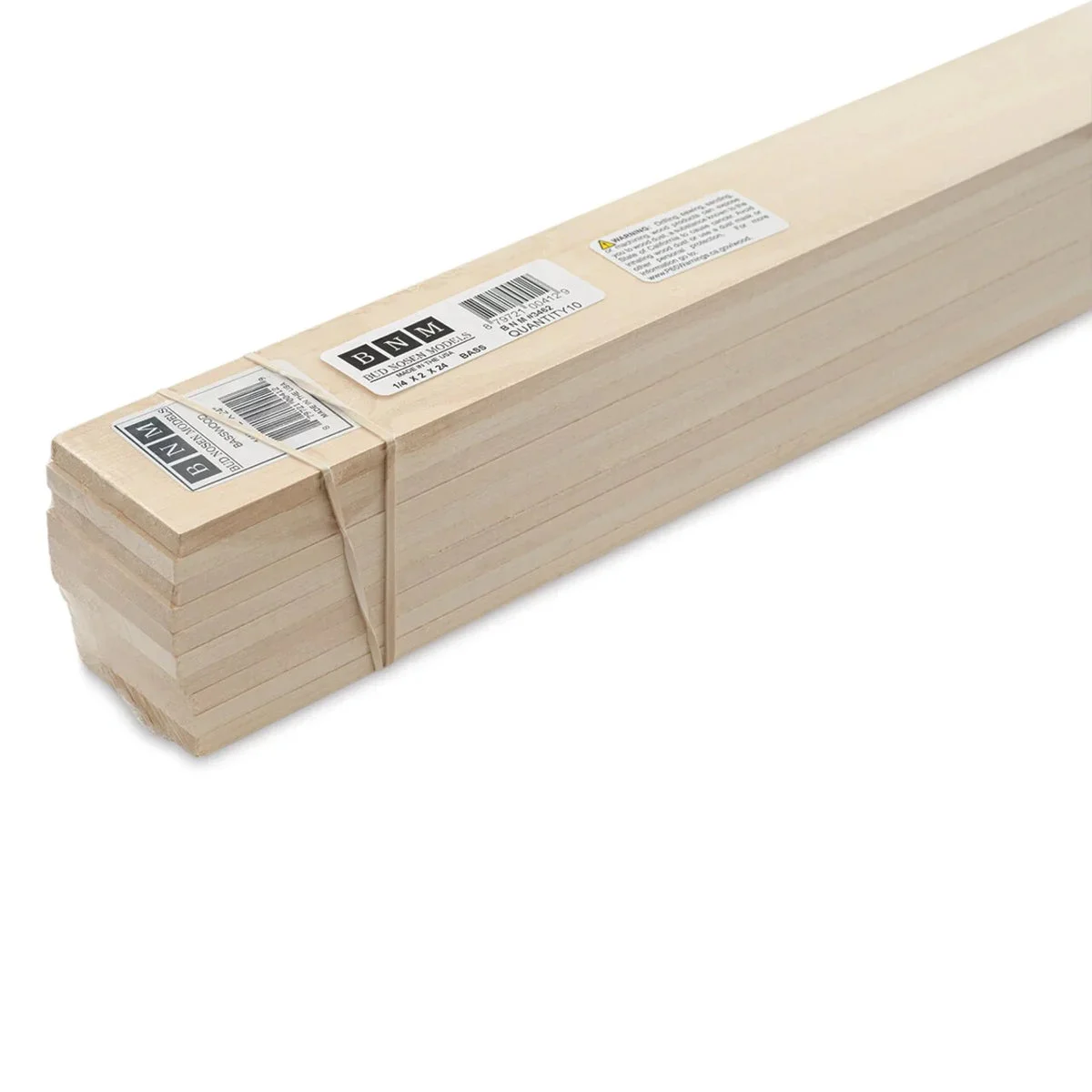 Bud Nosen Basswood Sheet 1/4" x 2" x 24" (10/pkg) 3462