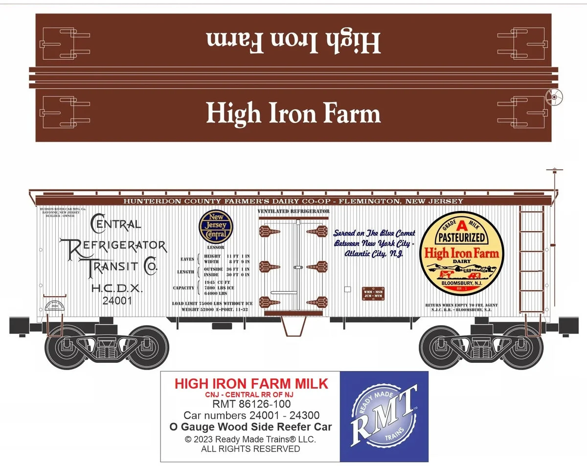 O RMT CNJ High Iron Farm Woodside Reefer 86126-100