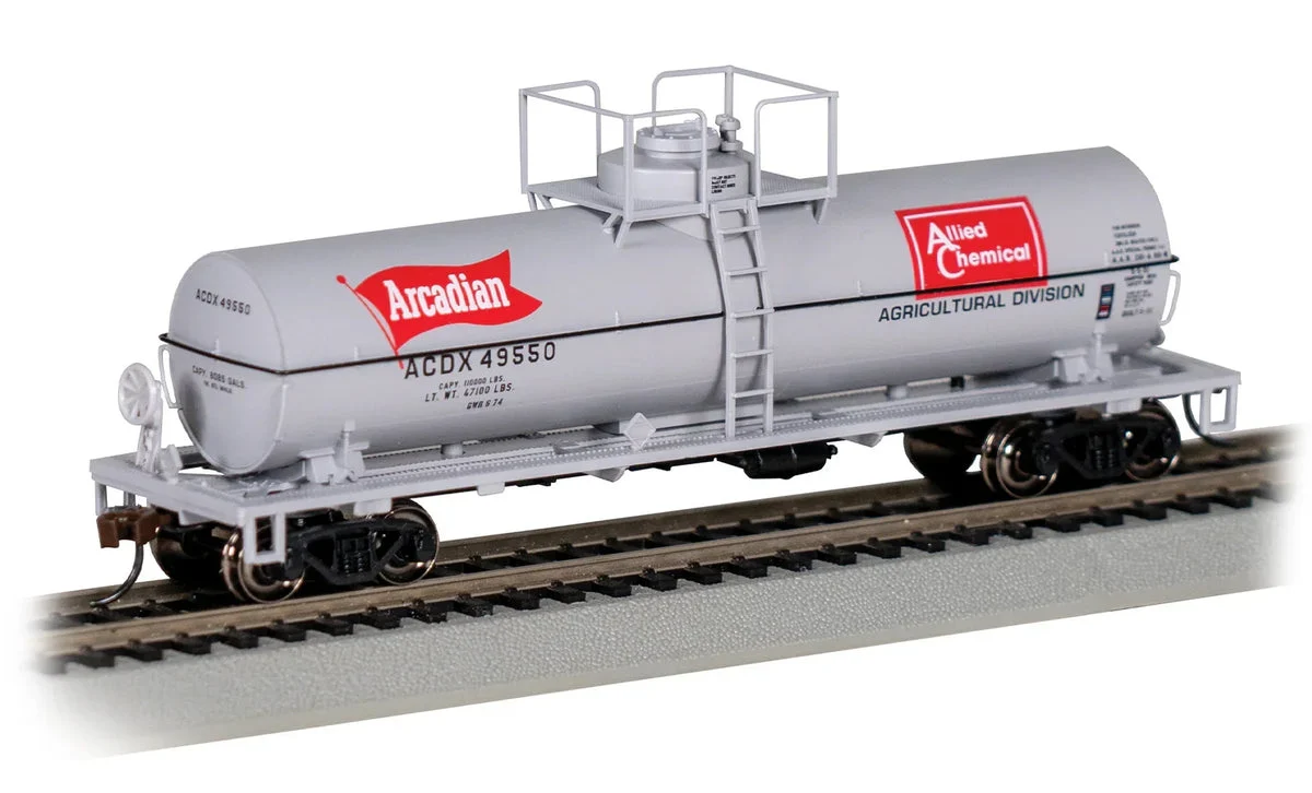 HO Bachmann Chemical Tank Car - Allied Chemical/Arcadian #49550 - 75812