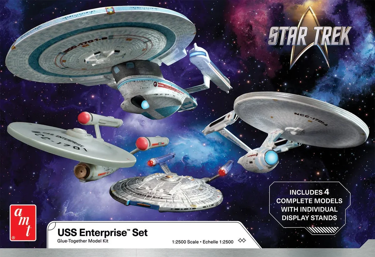 1/2500 AMT Star Trek U.S.S. Enterprise Four Ship Set 1485