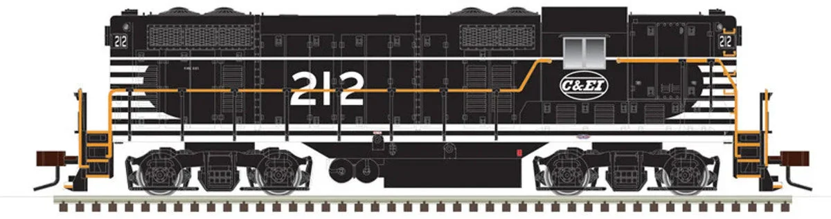 HO Atlas GP7 Gold Chicago & Eastern Illinois 215 (Black/White/Orange) - 10003966