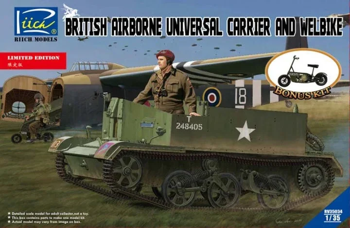 1/35 Riich British Airborne Universal Carrier and Welbike 35034 - Riich Models