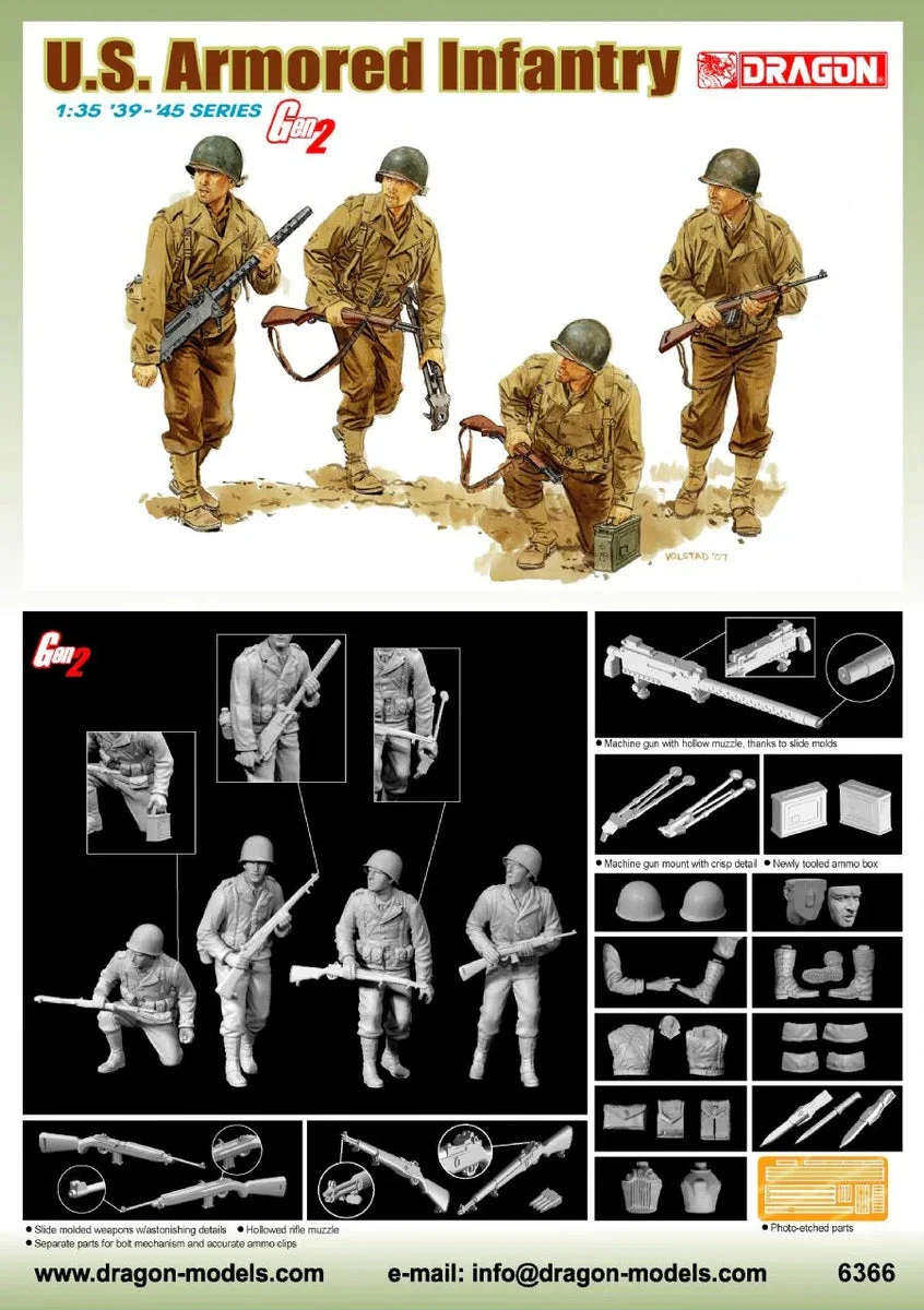 1/35 Dragon Model U.S. Armored Infantry 6366 - Dragon Models
