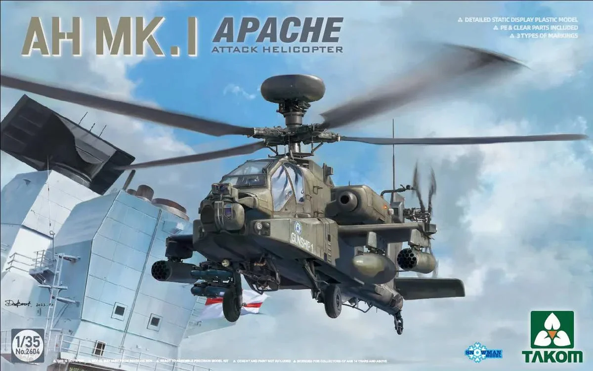 1/35 Takom AH Mk. 1 Apache Attack Helicopter 2604 - Takom Models