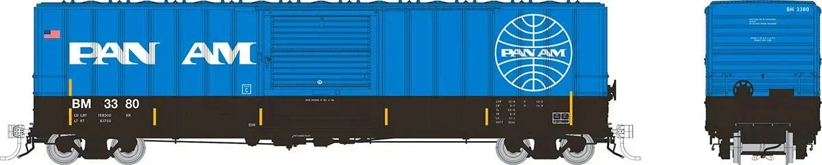 HO Rapido PC&F 5241cuft Boxcar: B&M - Pan-Am: Single Car #1 - 198002A