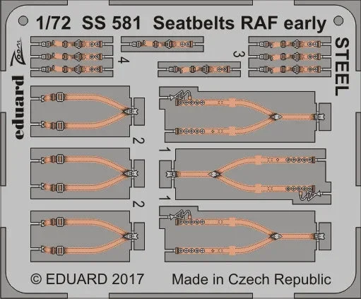 1/72 Eduard Seatbelts RAF early STEEL SS581