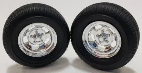 Pegasus Ansen Style Slotted Chrome Mags w/Tires (4) 309T