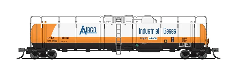 N Broadway Ltd Cryogenic Tank Cars Airco (2-Pack) 3821