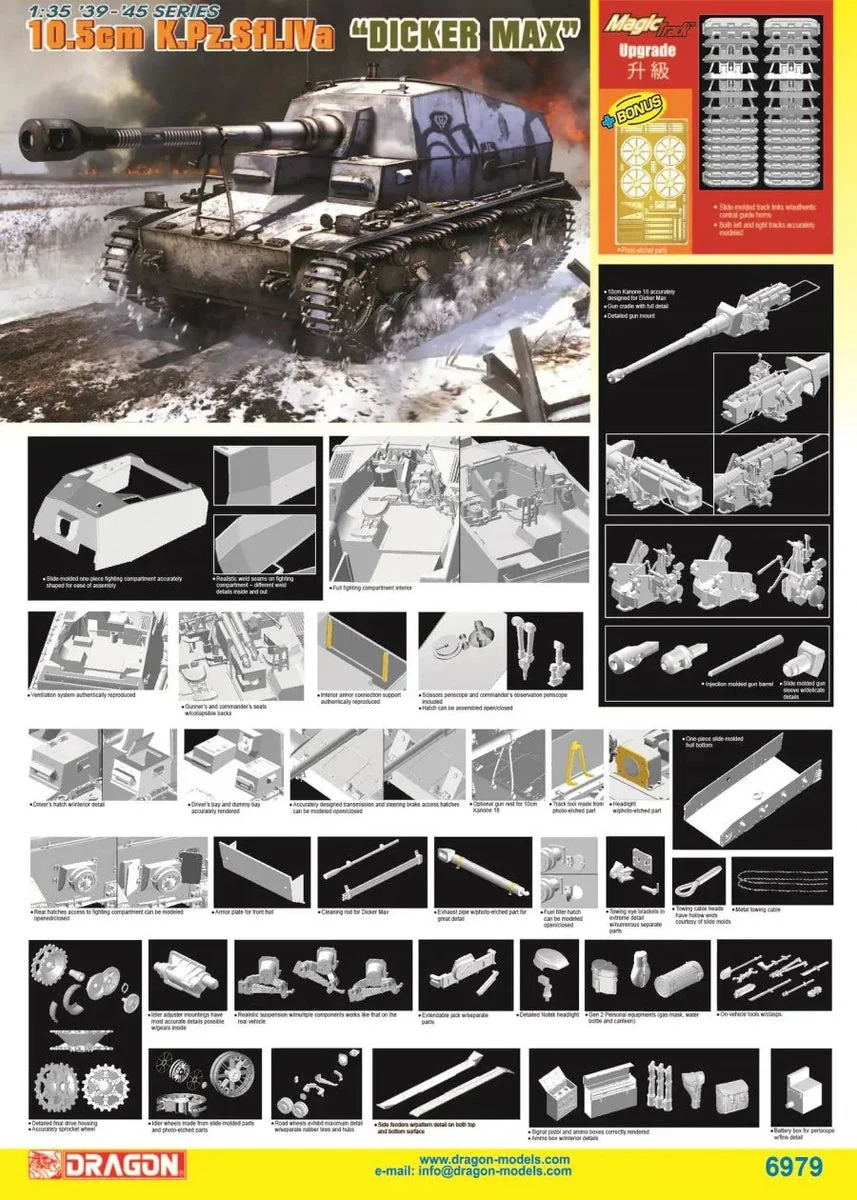 1/35 Dragon Model 10.5cm K.Pz.Sfl.IVa "Dicker Max" 6979 - Dragon Models