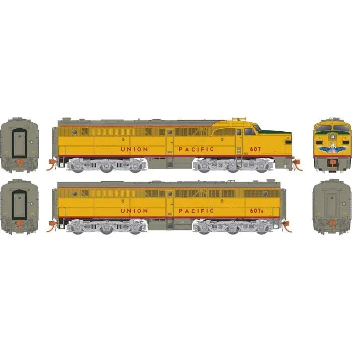 HO Rapido PA-1 + PB-1 (DC/Silent): Union Pacific: #607 + 607B - 023066