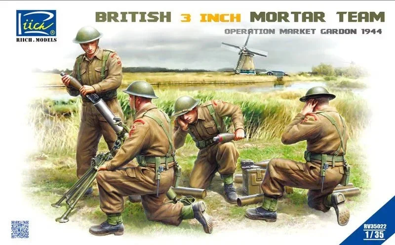 1/35 Riich British 3 Inch Mortar Team Operation Market Garden 1944 35022 - Riich Models
