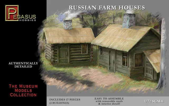 1/72 Pegasus Russian Farm Houses 7702