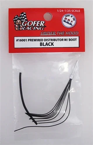 1/24-1/25 Gofer Prewired Distributor - Eight Cylinder - With Boot - Black 16001