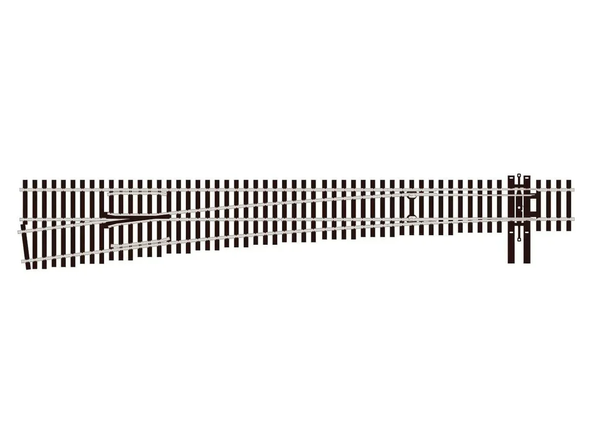 HO Peco SL-8382 Turnout 8th Radius Left Hand 34217