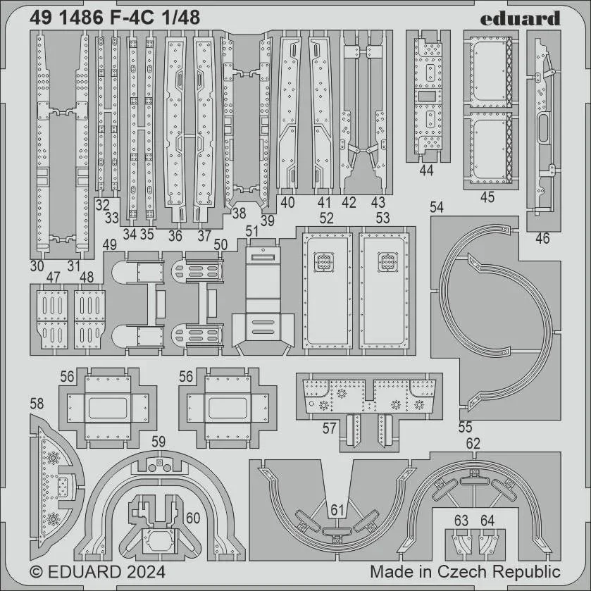 1/48 Eduard F-4C Photo Etch set for HOBBY 2000 / ACADEMY 491486