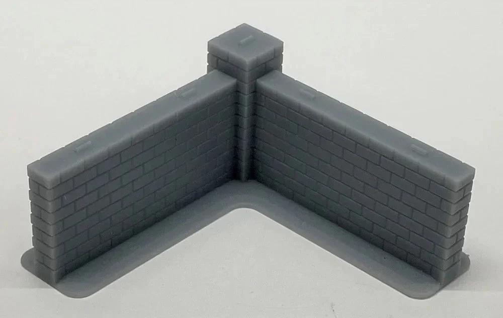 HO Phoenix Precision Brick or Block Wall 7′ – 90 Degree Corner 31502 - Phoenix Precision Models