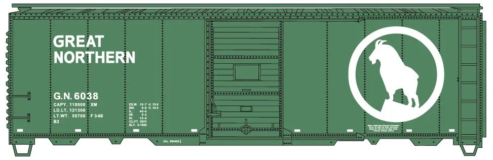 HO Accurail Great Northern 40' Single Door Riveted Steel Boxcar 81811