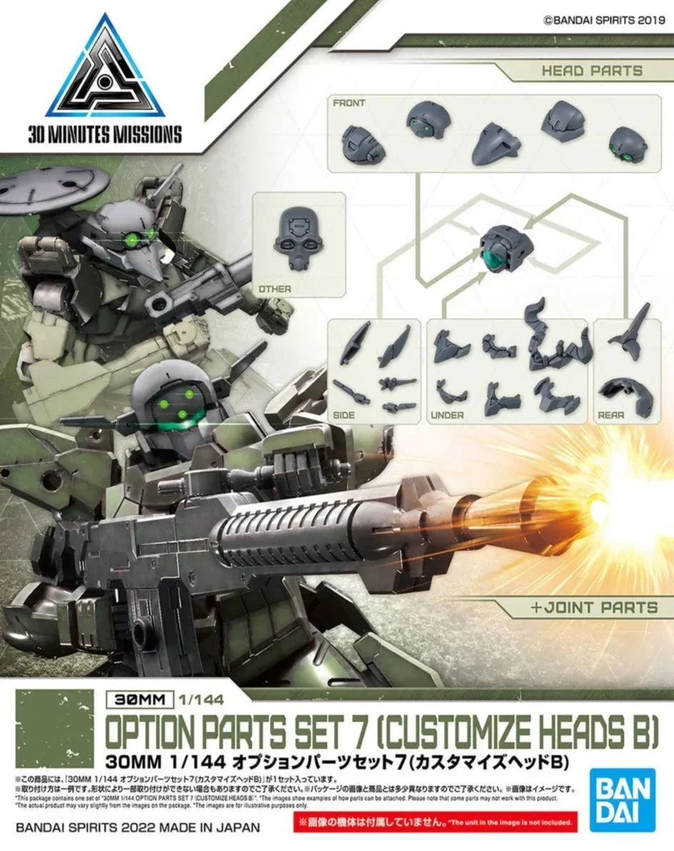 1/144 Bandai 30MM Option Parts Set 7 (Customize Heads B) 2607520 - Bandai Namco