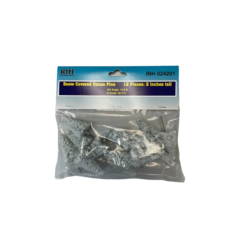 Rock Island Snow-Covered Dense Pine Trees 2" (12pcs) 24201