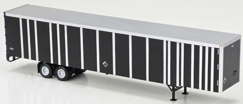 HO Bowser 53' Plate Wall Highway Trailers Undecorated Black Body 43428