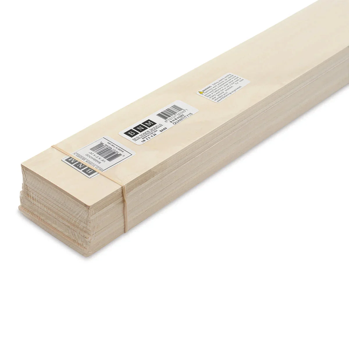 Bud Nosen Basswood Sheet 1/8" x 3" x 24" (15/pkg) 3263