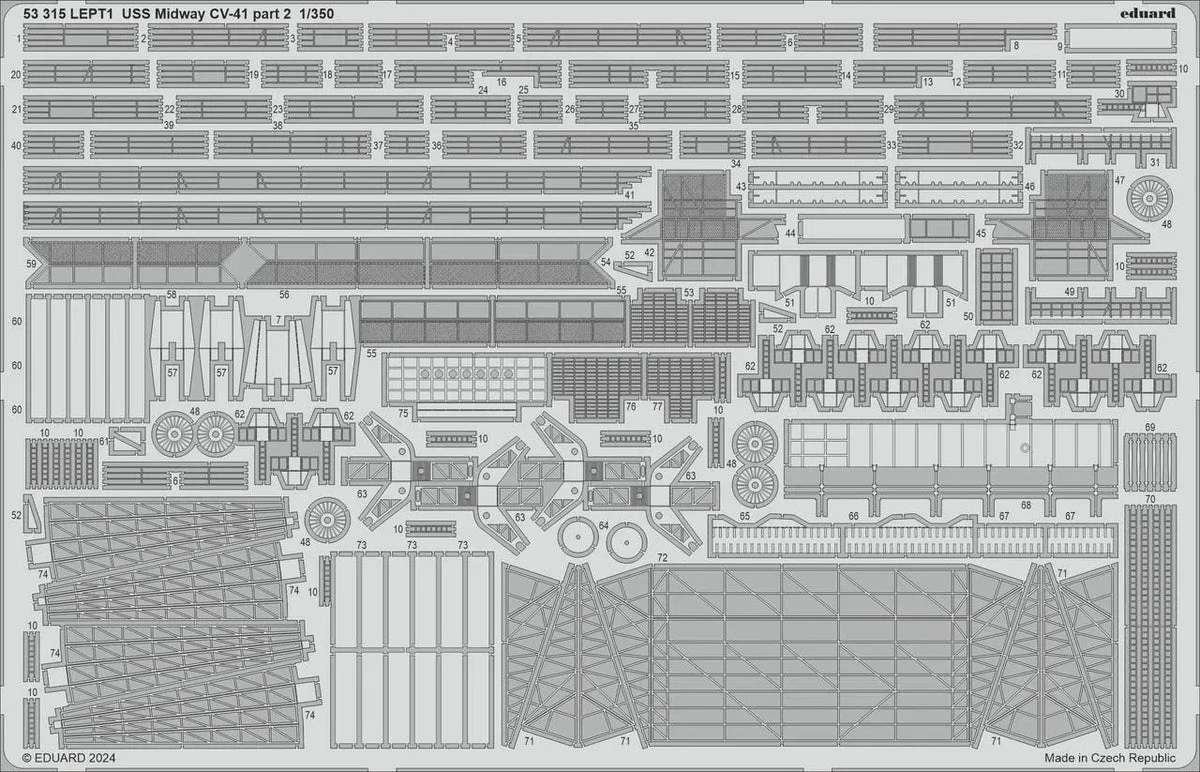 1/350 Eduard USS Midway CV-41 part 2 Photo Etch set for TRUMPETER 53315