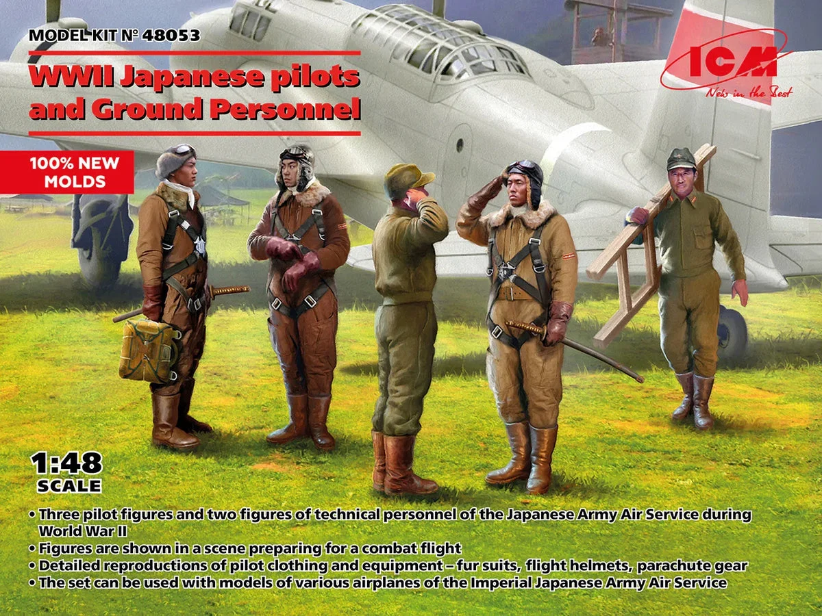 1/35 ICM WWII Japanese Pilots and Ground Personnel 48053