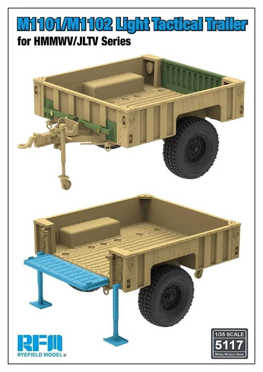 1/35 Ryefield Models M1101/M1102 Light Tactical Trailer 5117